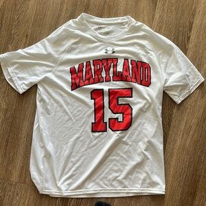 Under Armour White University of Maryland Jersey Shirt (Men’s Large)